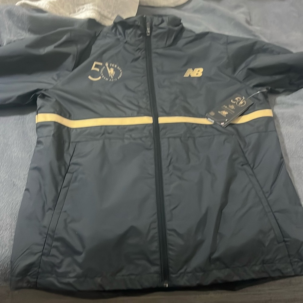 New Balance 50th Anniversary TCS New York Marathon Jacket Womens Size L Black